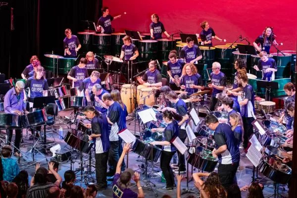 Percussion Ensemble, World Percussion Ensemble, and Calypso Band